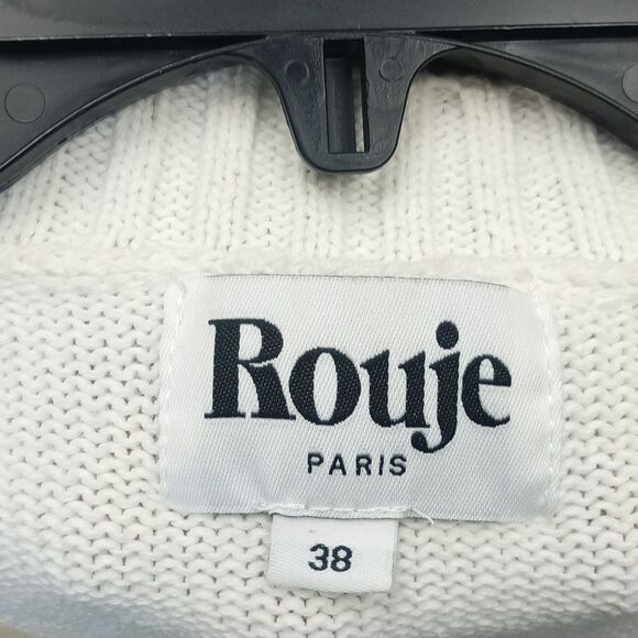 Rouje JoJo Cardigan in Ecru with Floral Embroidery Size 6 ~ Clean / No Flaws - Picture 4 of 6